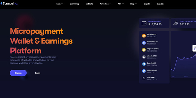 Faucetpay - a wallet for micropayments