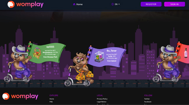 Womplay - play and earn NFTs